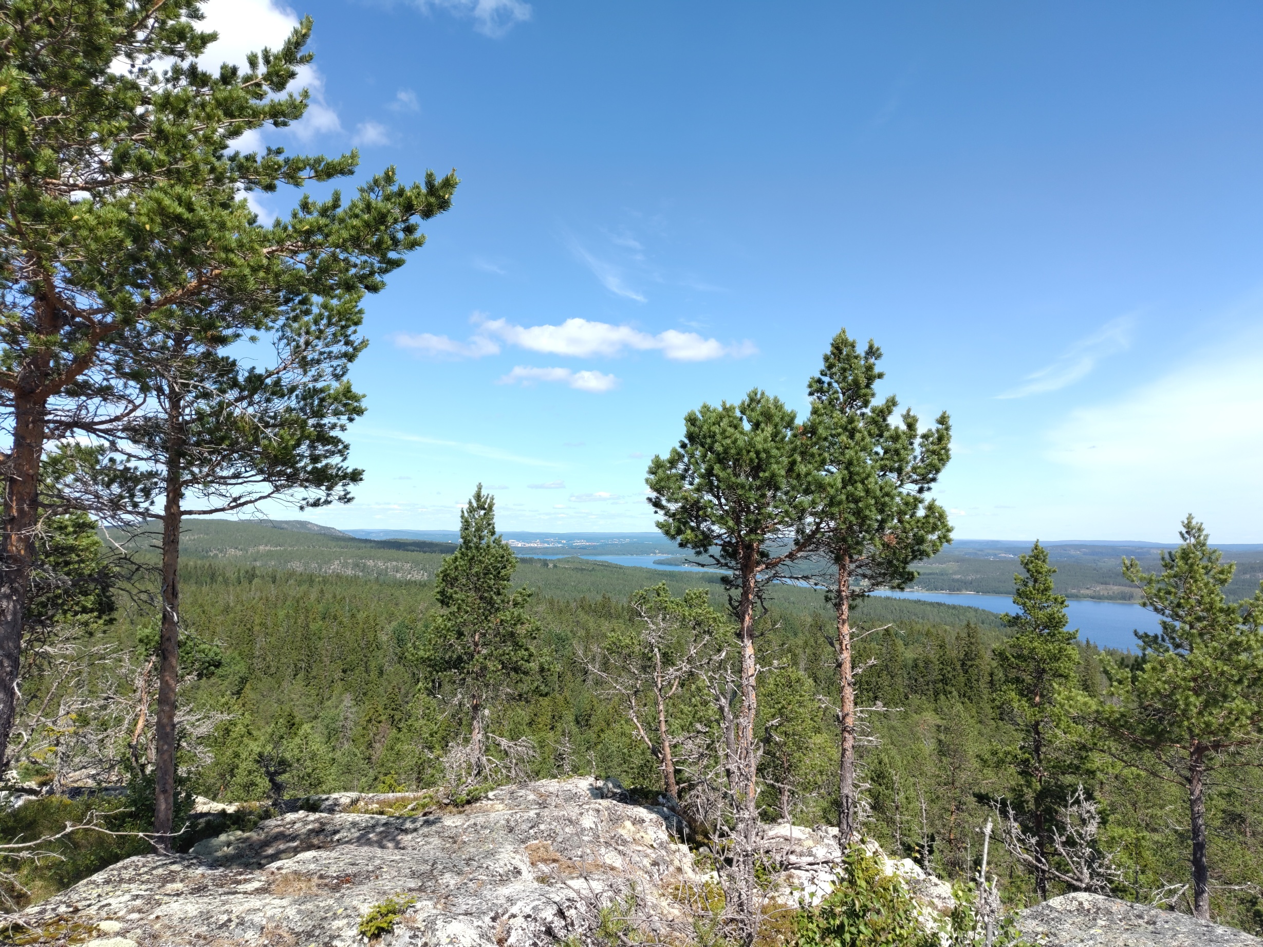 Another view from mountain Täcksklippen, in the far distance you can see the City of Örnsköldsvik